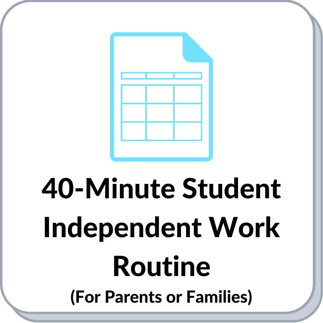 Parent/Family work routine icon