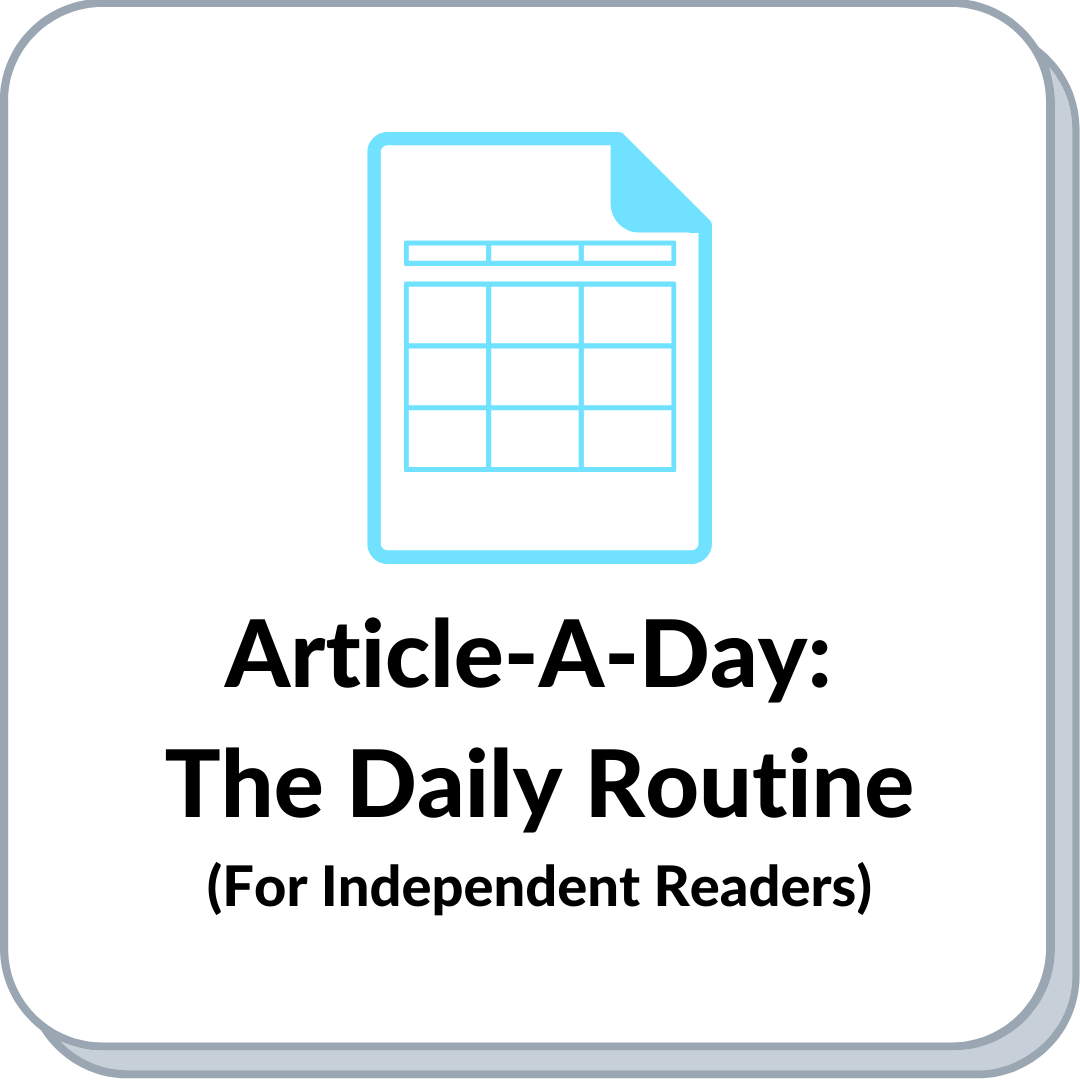 Article-A-Day Daily Routine Independent Readers icon
