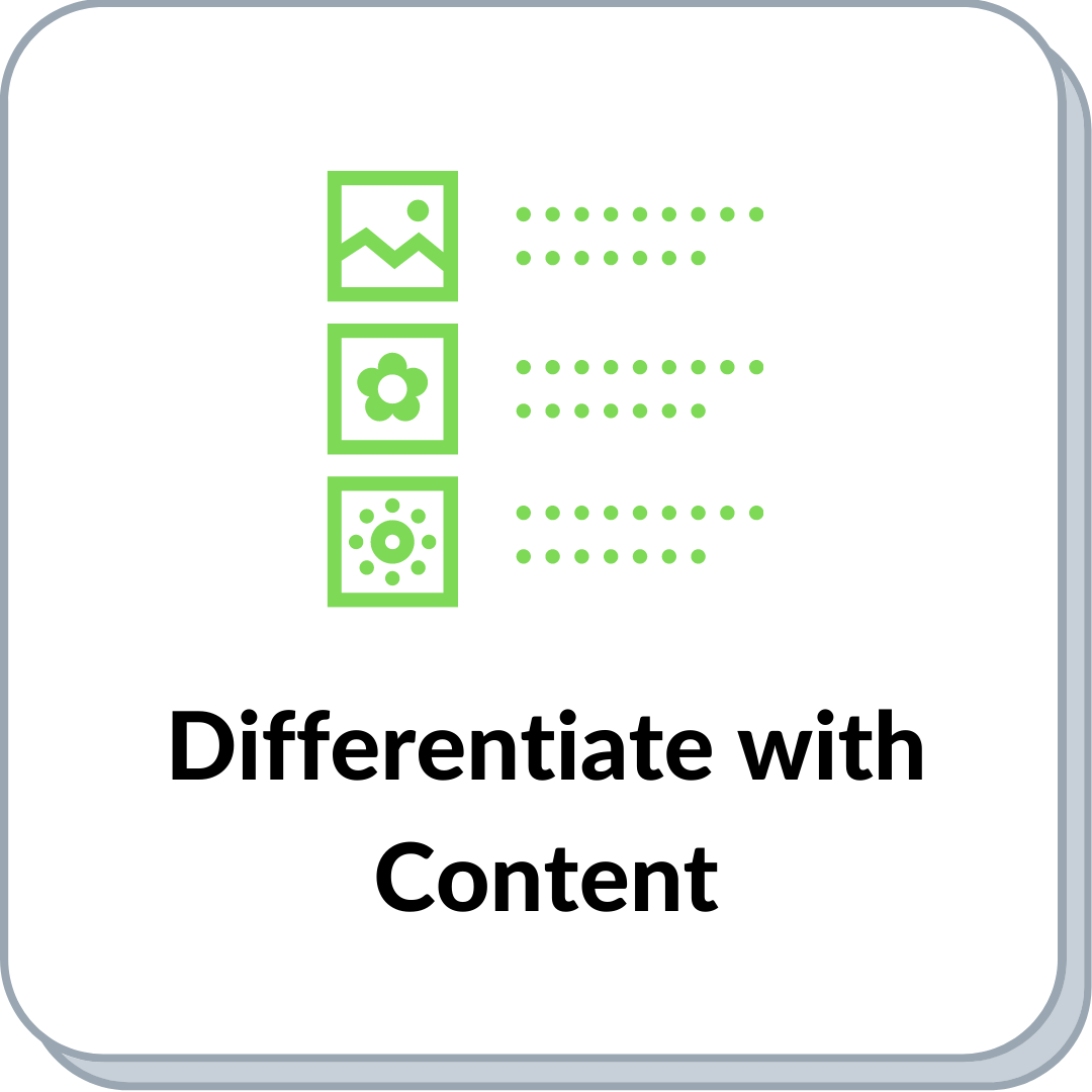 Differentiate with content icon