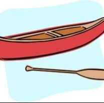 Paddle canoe illustration