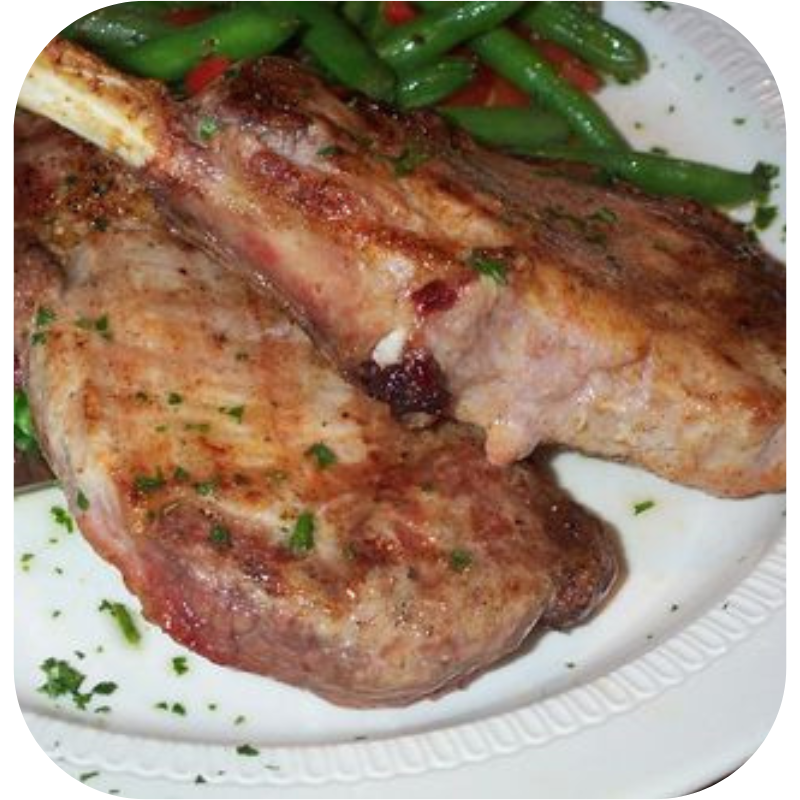 Image of pork chops on a plate