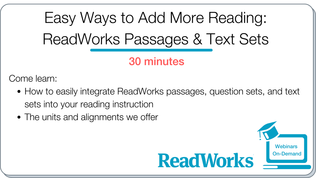Easy Ways to Add More Reading webinar